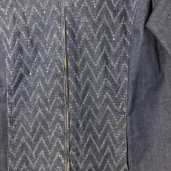 5/$25 Alfred Dunner Denim Jean Jacket Chevron 6 P - Picture 5 of 7